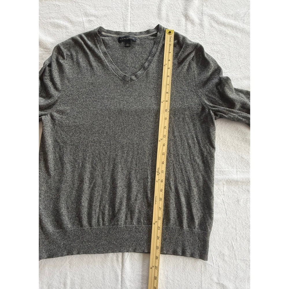 Banana Republic Mens Silk Cotton Cashmere V-Neck Sweater Gray Large - Picture 5 of 6